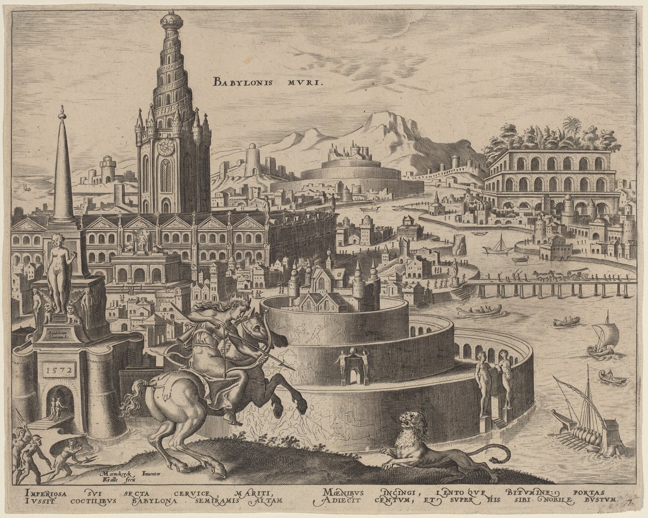 Die Mauern von Babylon von Philip Galle, after Maerten van Heemskerck