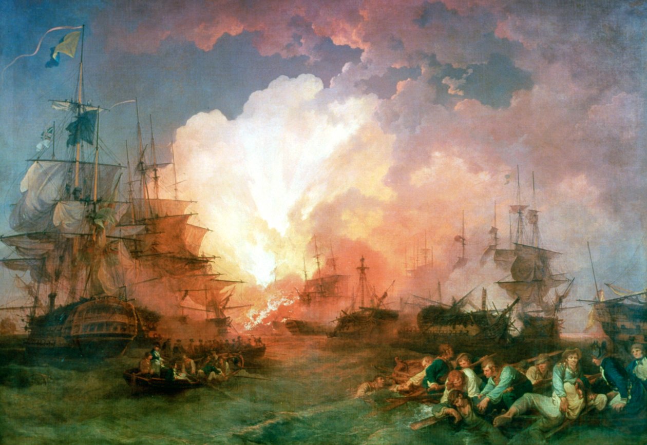 Die Schlacht am Nil, 1800 von Philip James de Loutherbourg