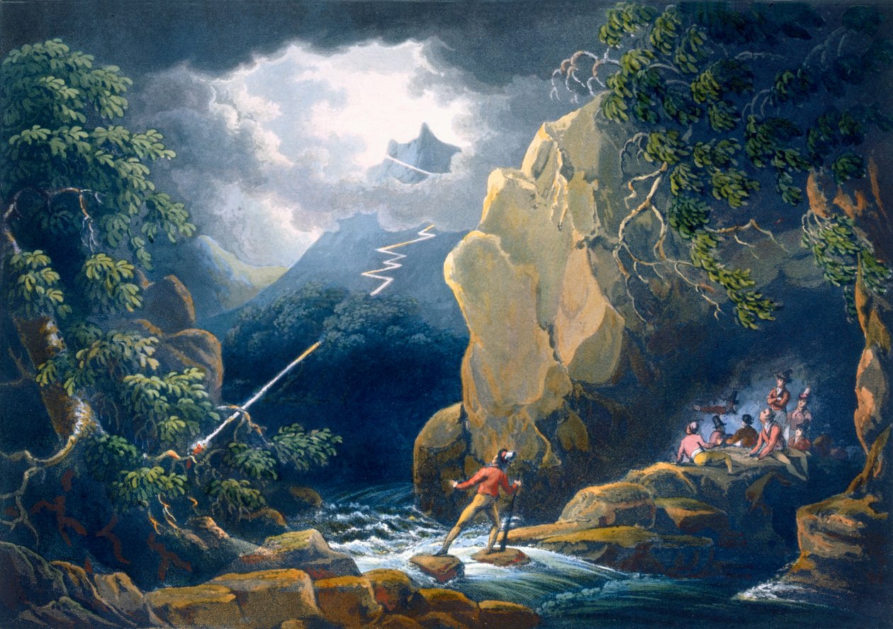 Der Blitz: In einem Bergsturm gefangen von Philip James de Loutherbourg