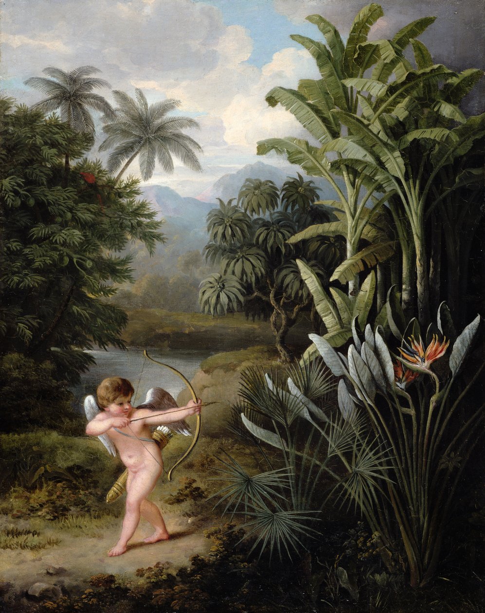 Cupidon inspiriert die Pflanzen mit Liebe, gemalt für Robert Thorntons Buch 