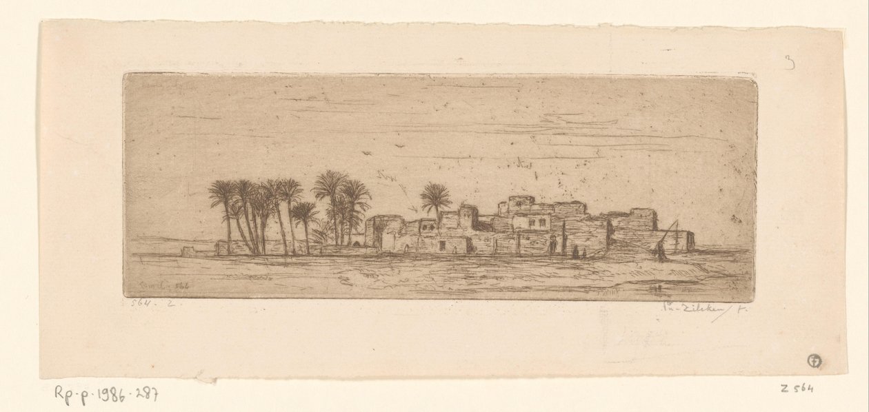 Ansicht von Côm Al-Akhdar von Philip Zilcken (signed by artist)
