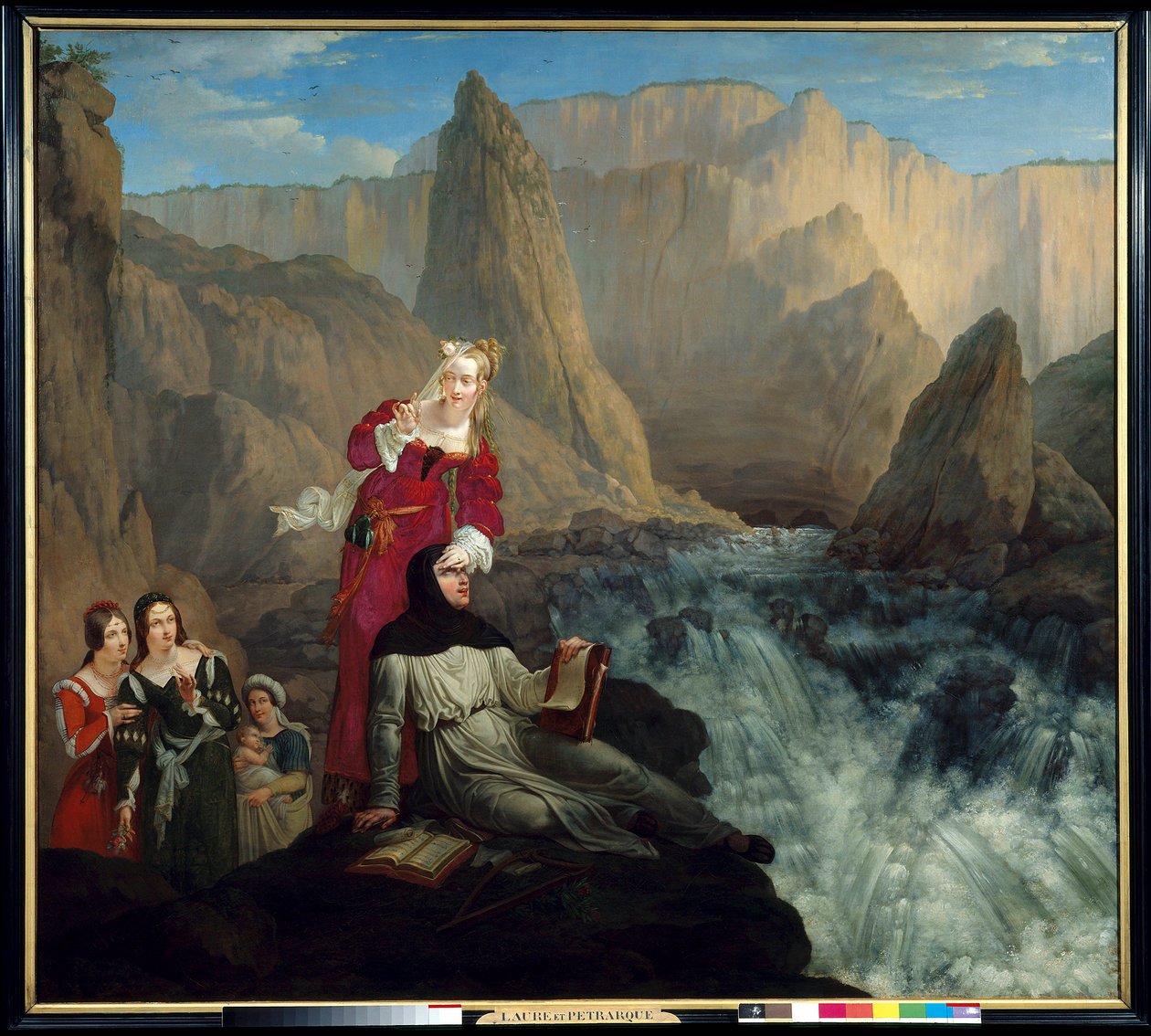 Laure und Petrarca an der Fontaine de Vaucluse von Philipe Jacques van Bree