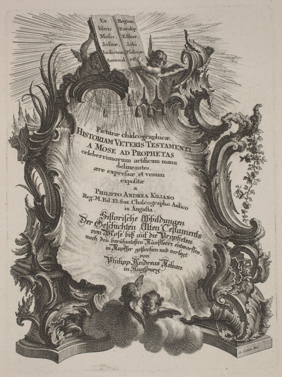 Picturae Chalcographicae Historiam Veteris et Novi Testamenti von Philipp Andreas Kilian after Various Artists, Johann Michael Wagner