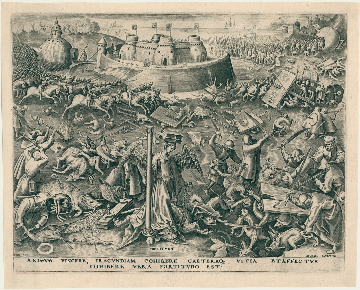 Fortitudo Fortitude aus Die Sieben Tugenden von Philipp Galle