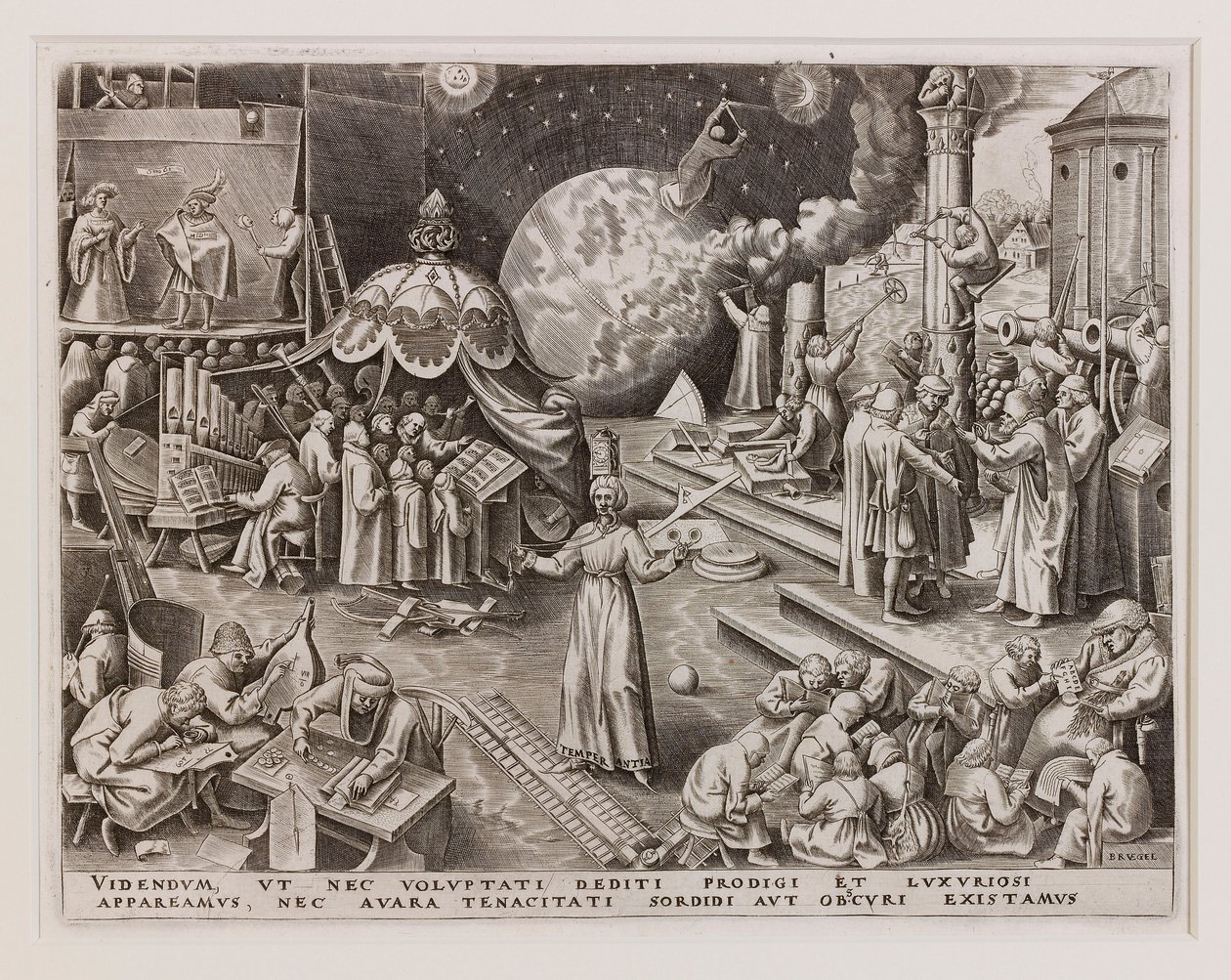 Temperantia Temperance aus Die Sieben Tugenden, 1560 von Philipp Galle