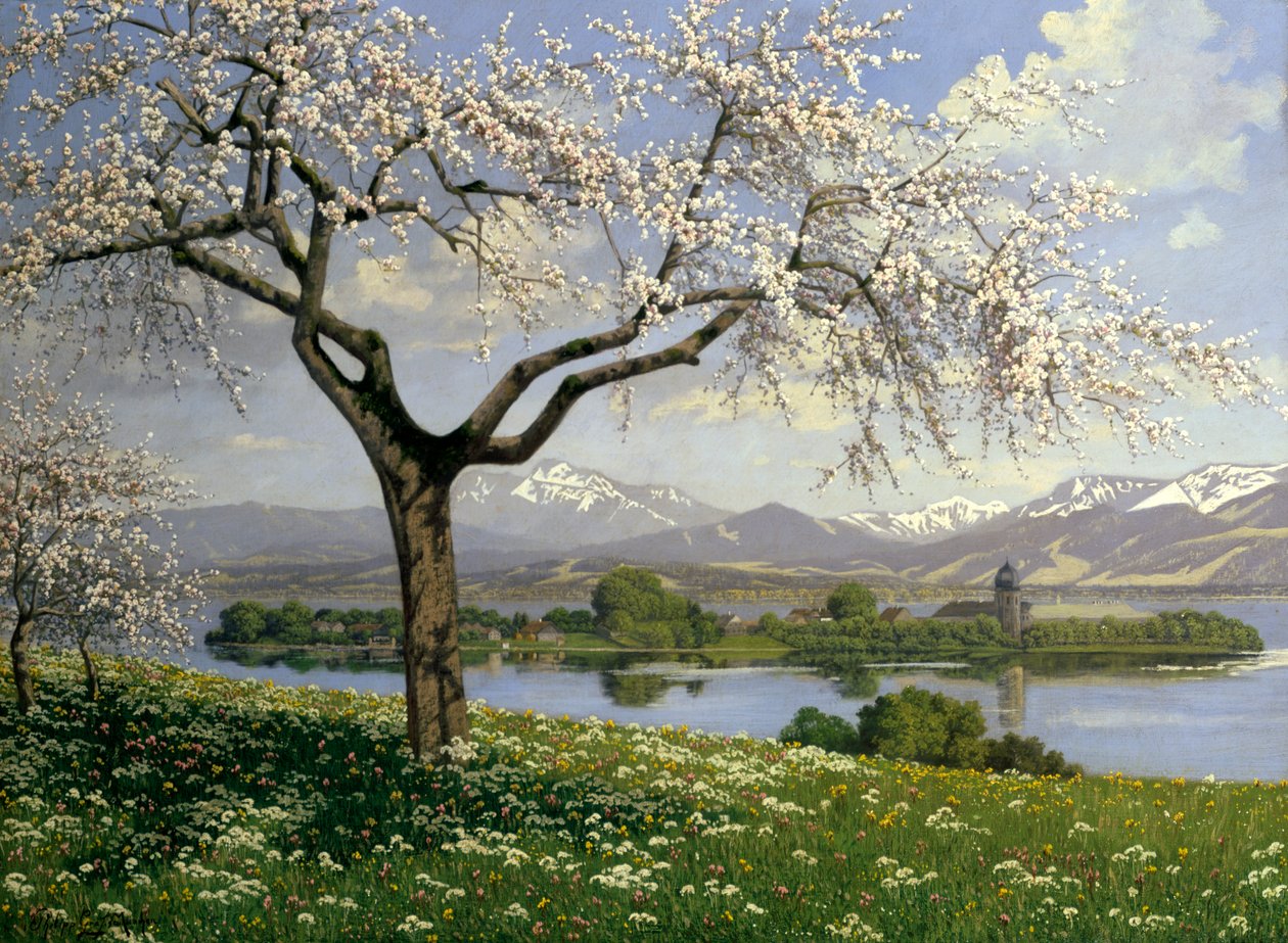 Bayerische Landschaft im Frühling, Philipp Graf von Philipp Graf