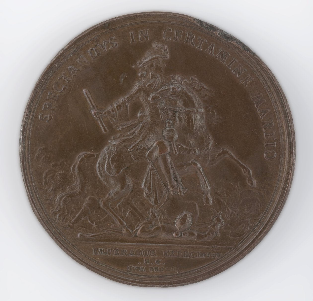 Bronzemedaille zur Erinnerung an den Tod von Friedrich, Herzog von Schomberg von Philipp Heinrich Müller