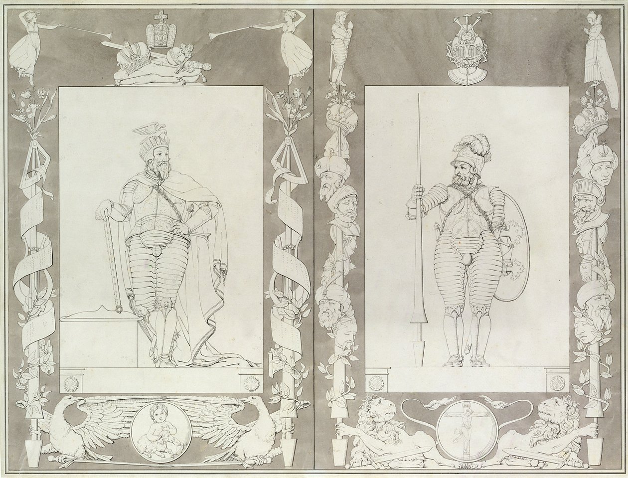 Karl der Große (742-814) und Heymon, 1804-5 von Philipp Otto Runge