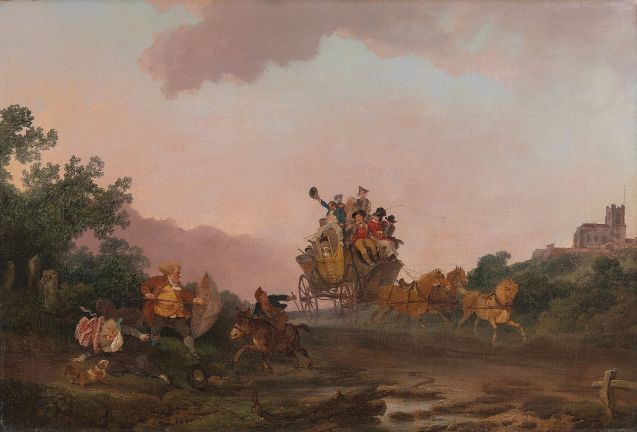 Zecher auf einem Kutschwagen von Philippe-Jacques de Loutherbourg