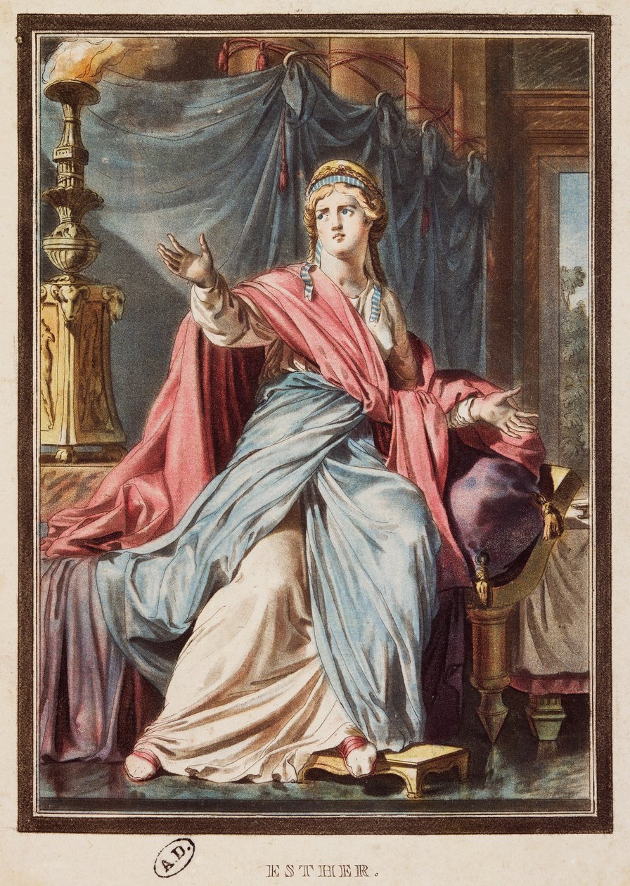 Esther, Kostüm für Esther von Jean Racine von Philippe (after) Chery