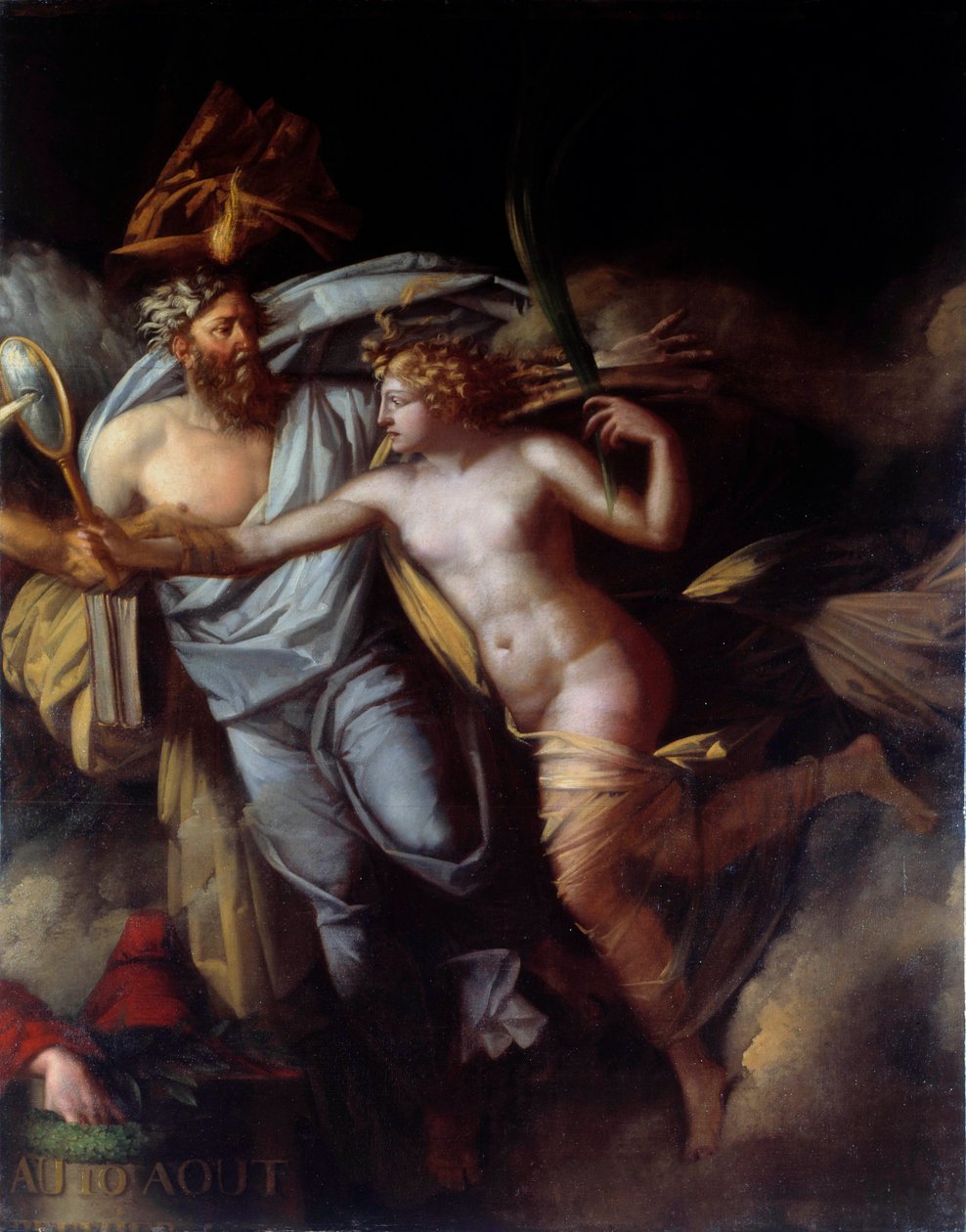 Französische Revolution: „Der Triumph des französischen Volkes am 10. August“ Allegorie des Tages des 10. August von Philippe Auguste Hennequin