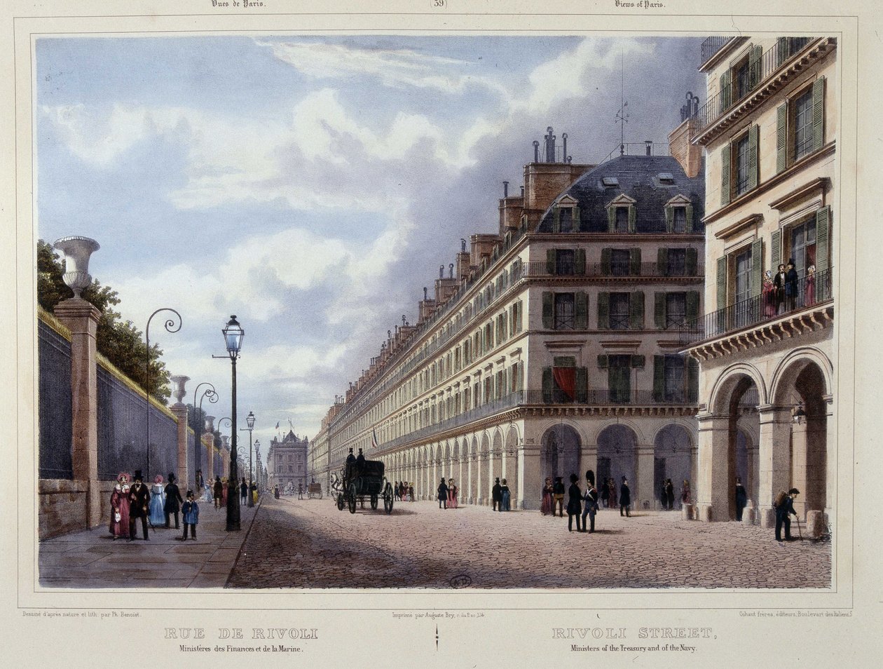 Rue de Rivoli - in "Promenade dans Paris et ses environs", von Jacottet et Benoist, ed. Gihaut von Philippe Benoist