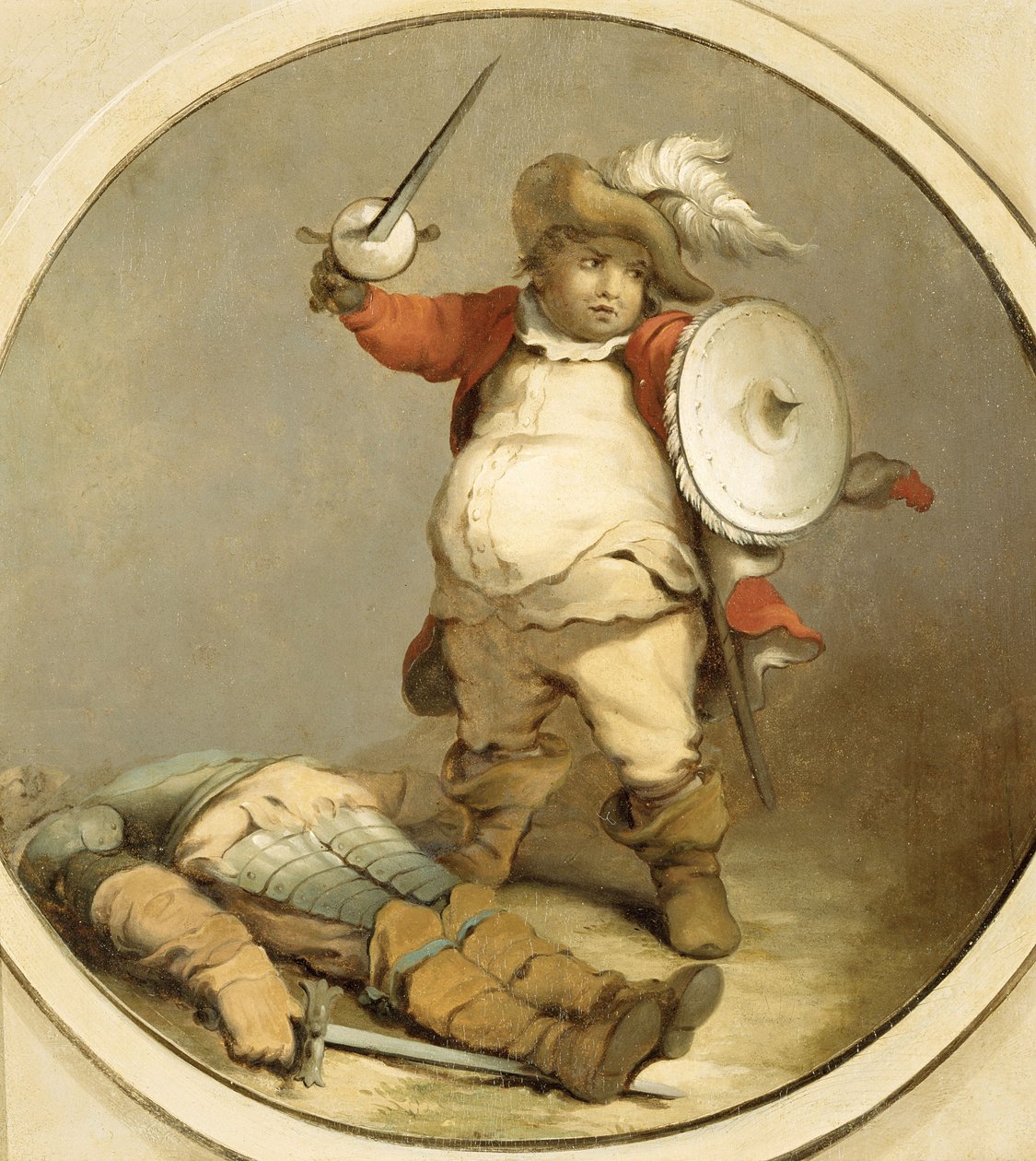 Falstaff mit dem Körper von Hotspur, um 1786 von Philippe Jacques de Loutherbourg