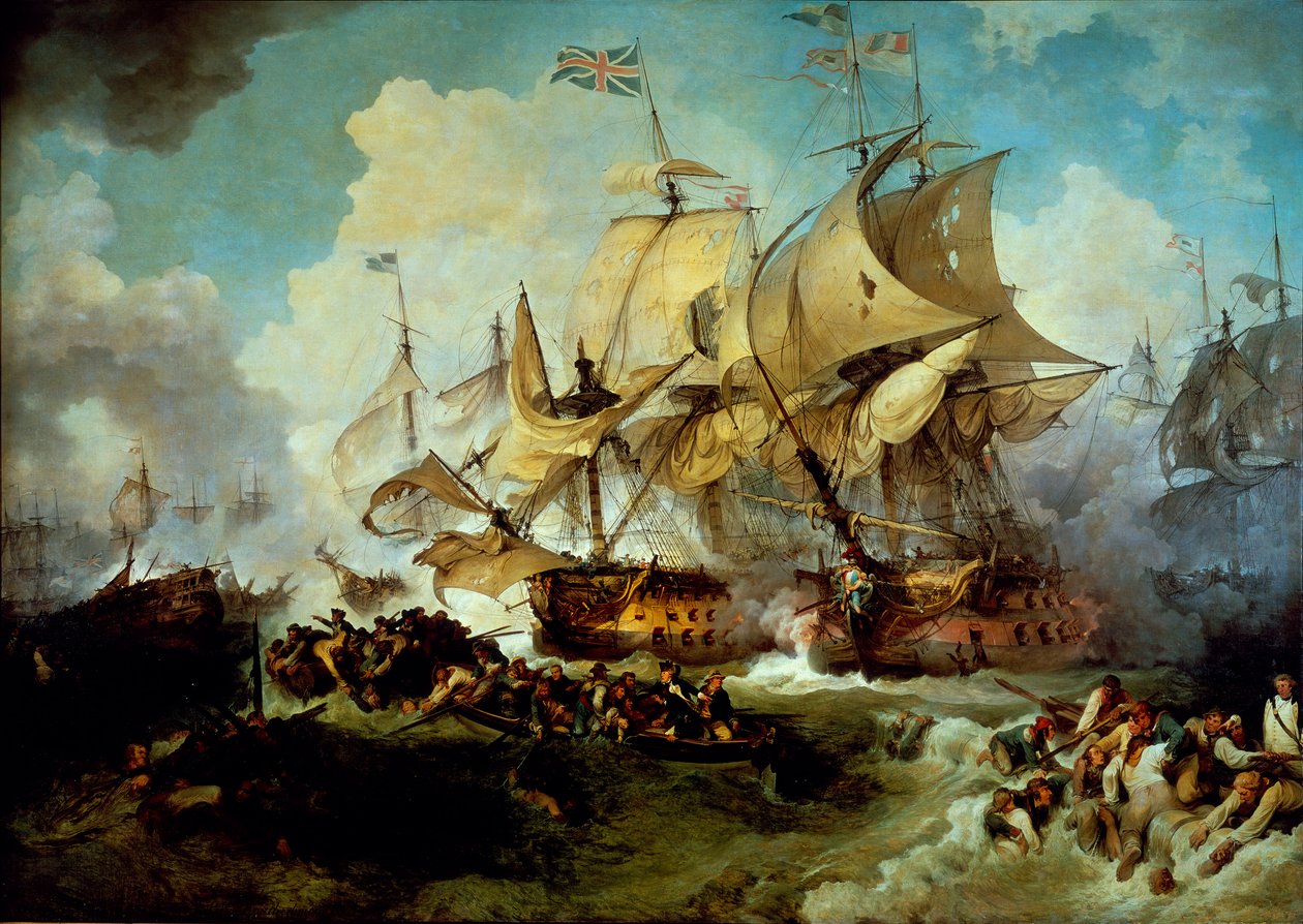 Die Schlacht vom 1. Juni von Philippe Jacques de Loutherbourg