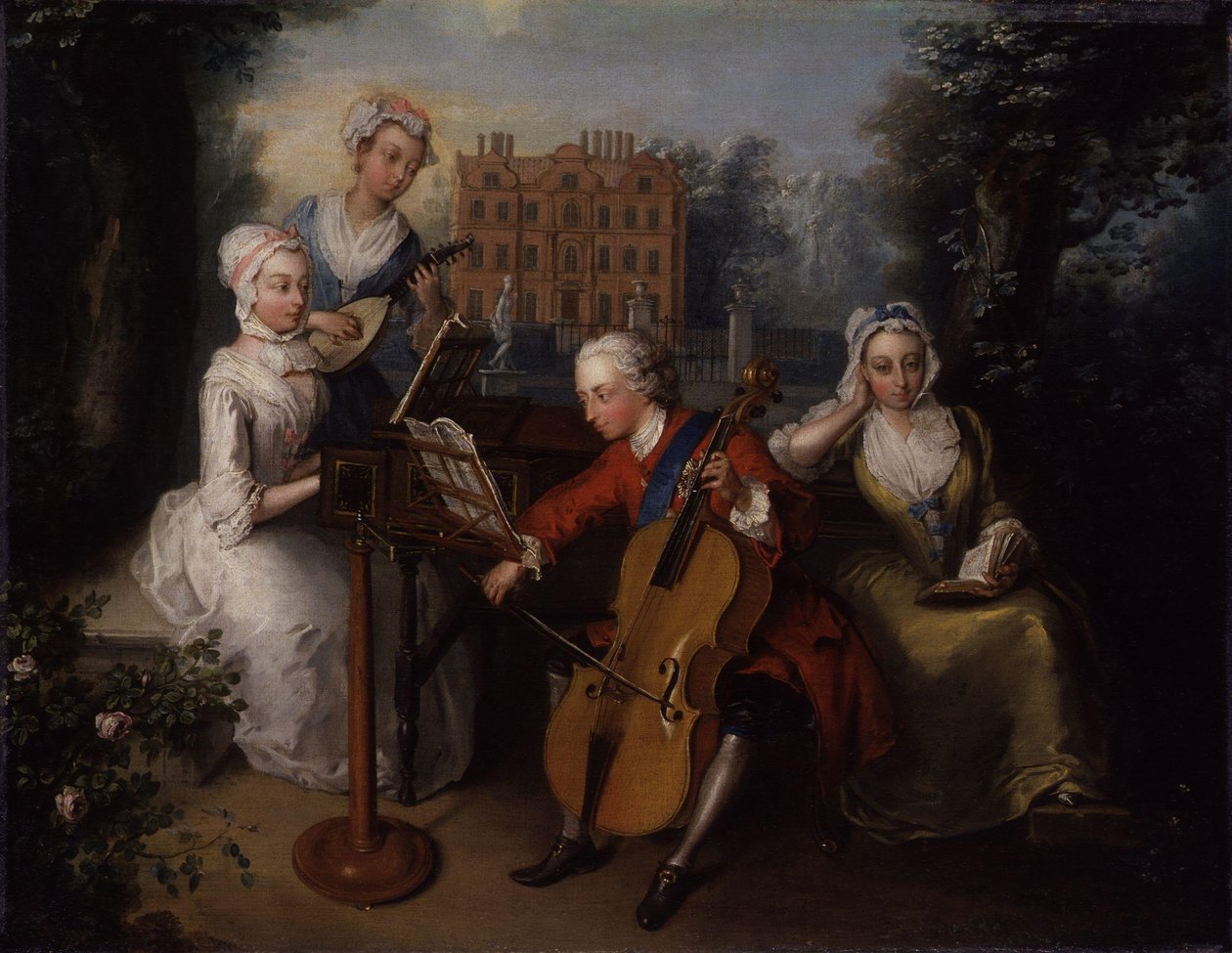Gruppenporträt der Kinder von König Georg II. von England von Philippe Mercier