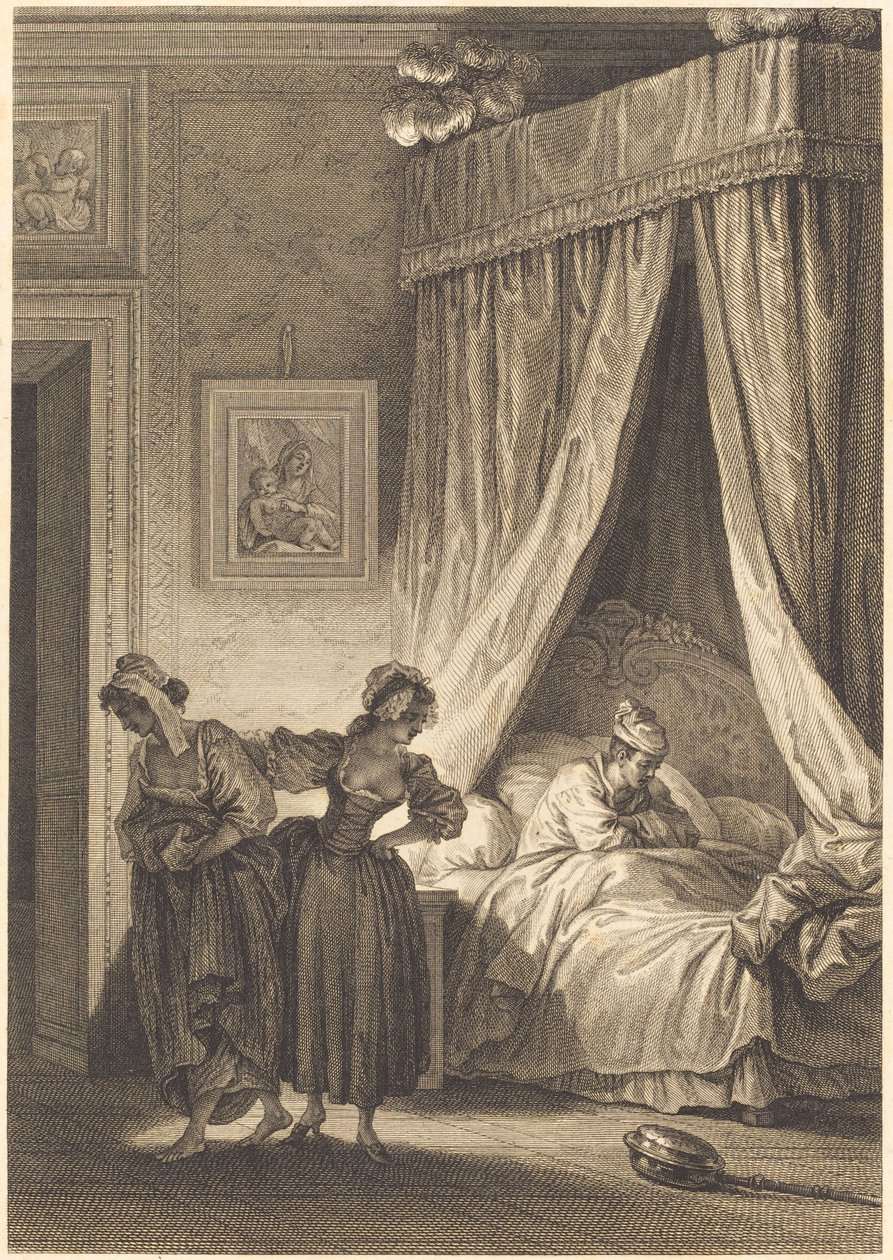 La gageure des trois commeres: La servante von Philippe Triere and Antoine Jean Duclos after Jean Honoré Fragonard