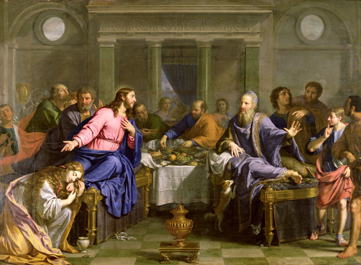 Christus im Haus des Simon des Pharisäers, um 1656 von Philippe de Champaigne