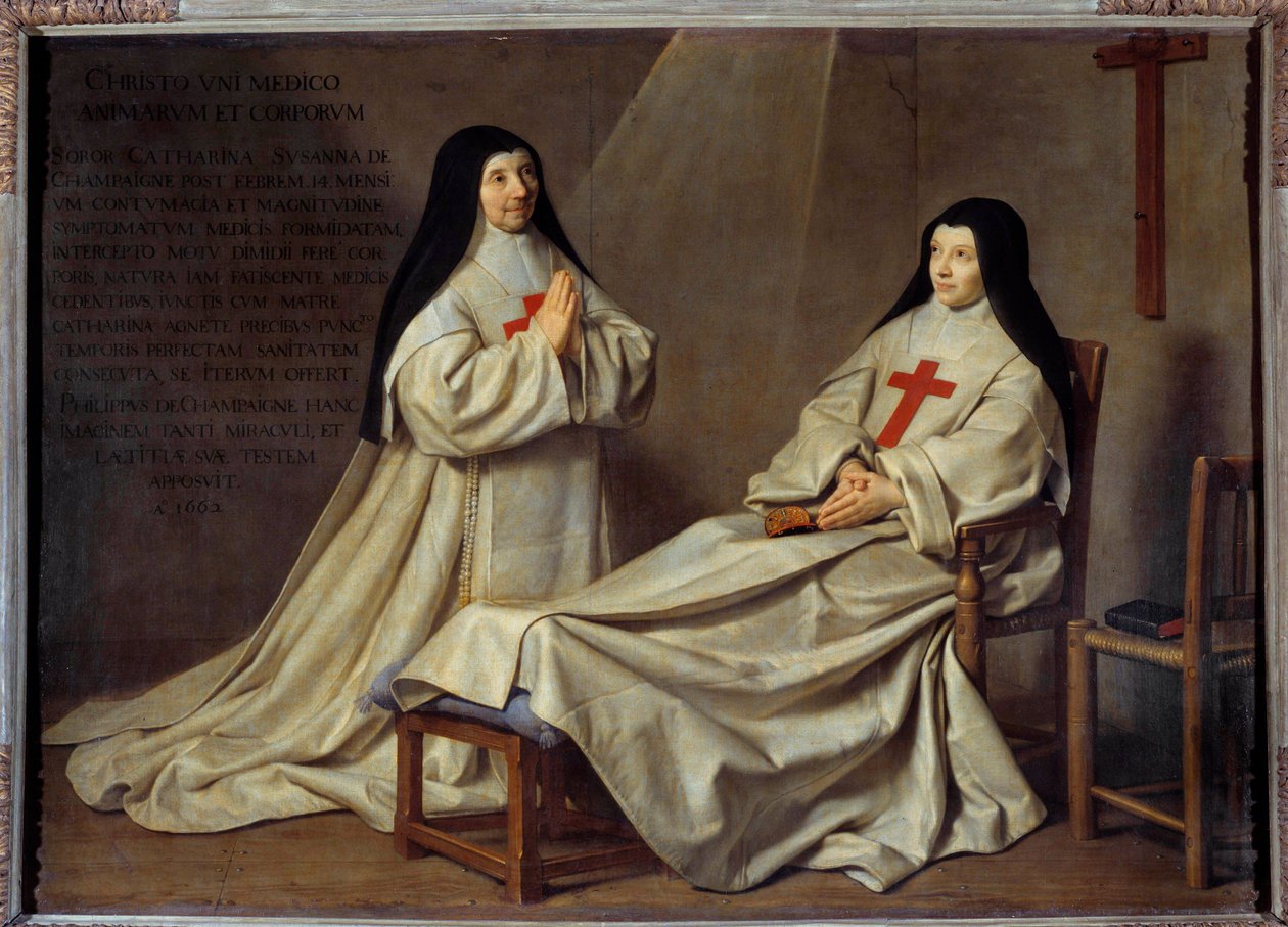 Jansenismus: „Porträt von Mutter Catherine Agnes Arnauld und Schwester Catherine de Sainte Suzanne Champaigne“ von Philippe de Champaigne