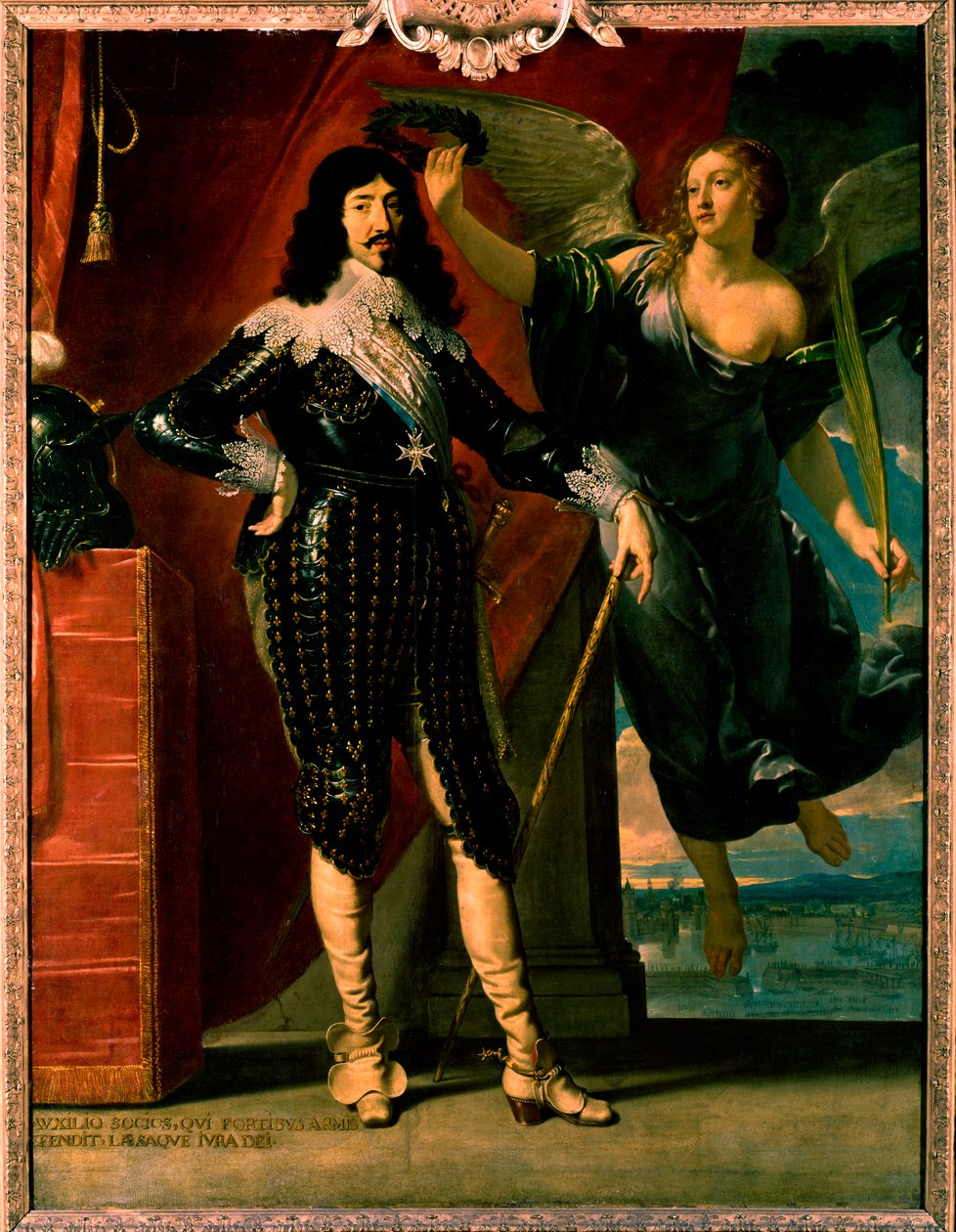 Ludwig XIII - Porträt seiner Krönung durch Victory von Philippe de Champaigne