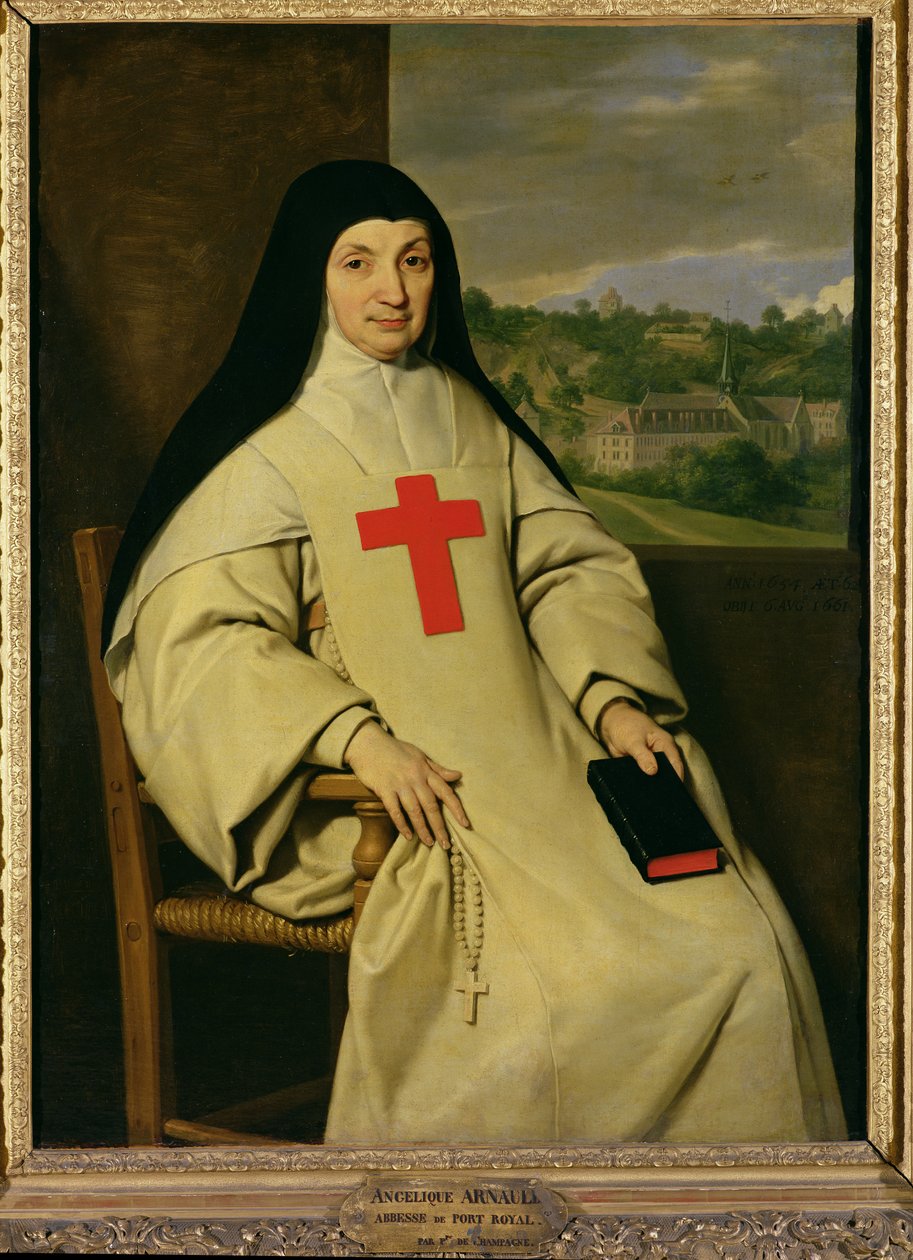 Mutter Angelique Arnauld (1591-1661) Äbtissin von Port-Royal, 1654 von Philippe de Champaigne