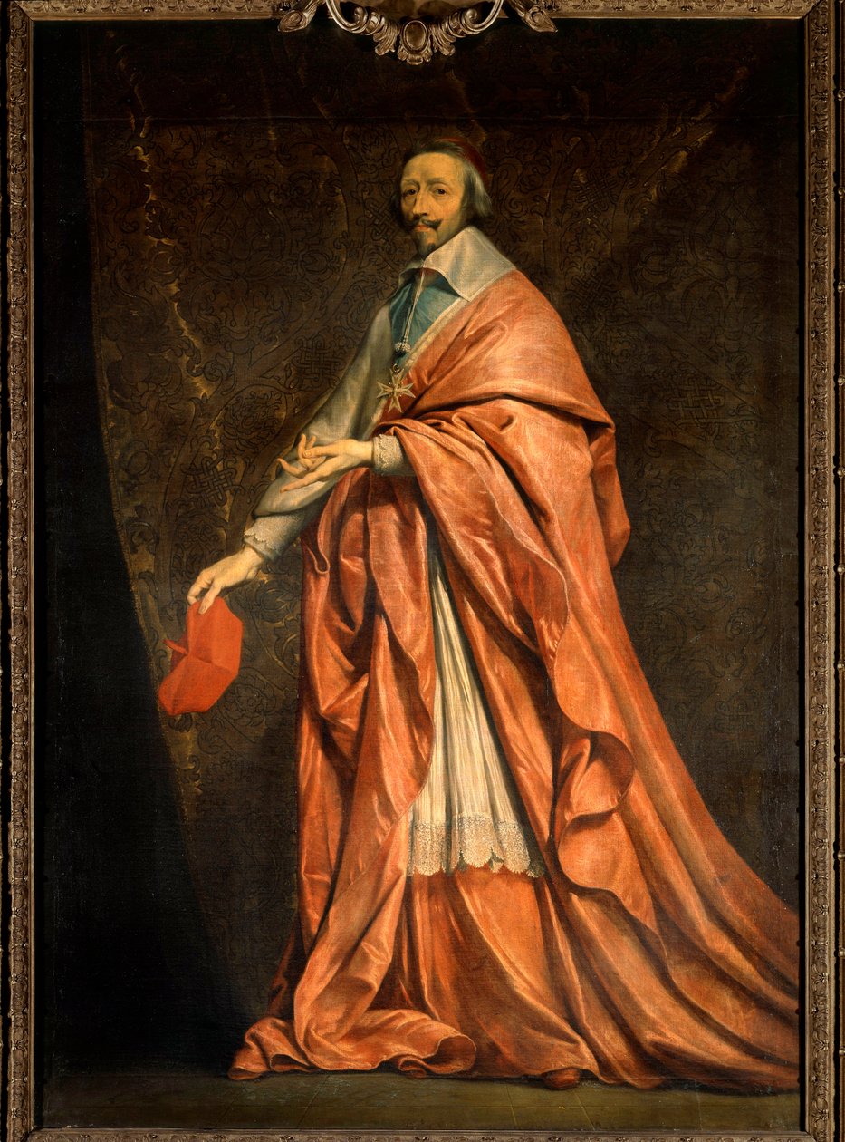 Ganzkörperporträt von Armand Jean du Plessis, Kardinal von Richelieu (1585-1642), Minister von Ludwig XIII von Philippe de Champaigne