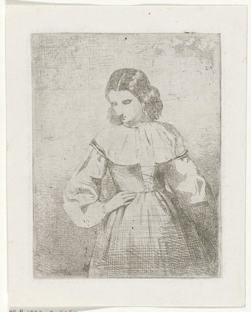 Porträt einer jungen Frau von Philippus Anthonius Alexander Kanne