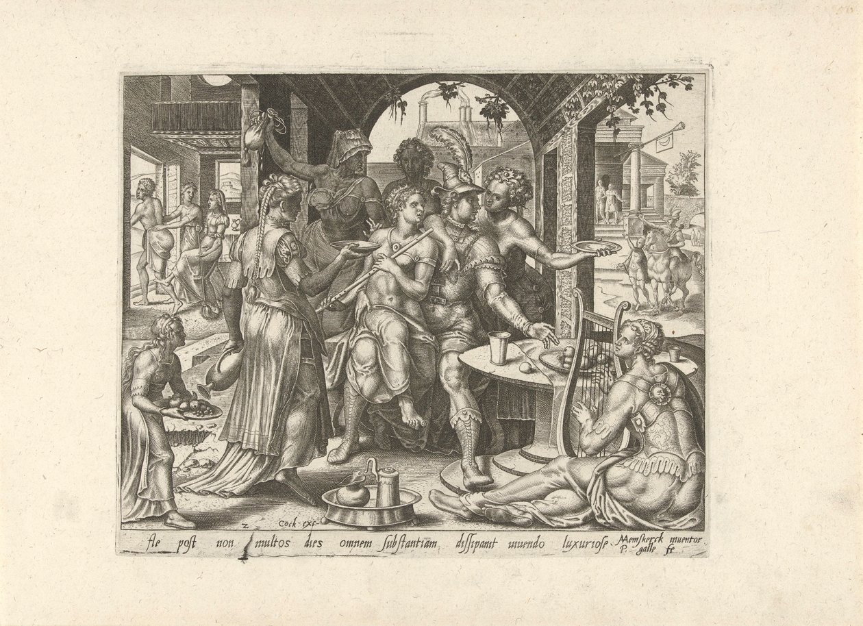 Der verlorene Sohn verschwendet sein Erbe von Philips Galle