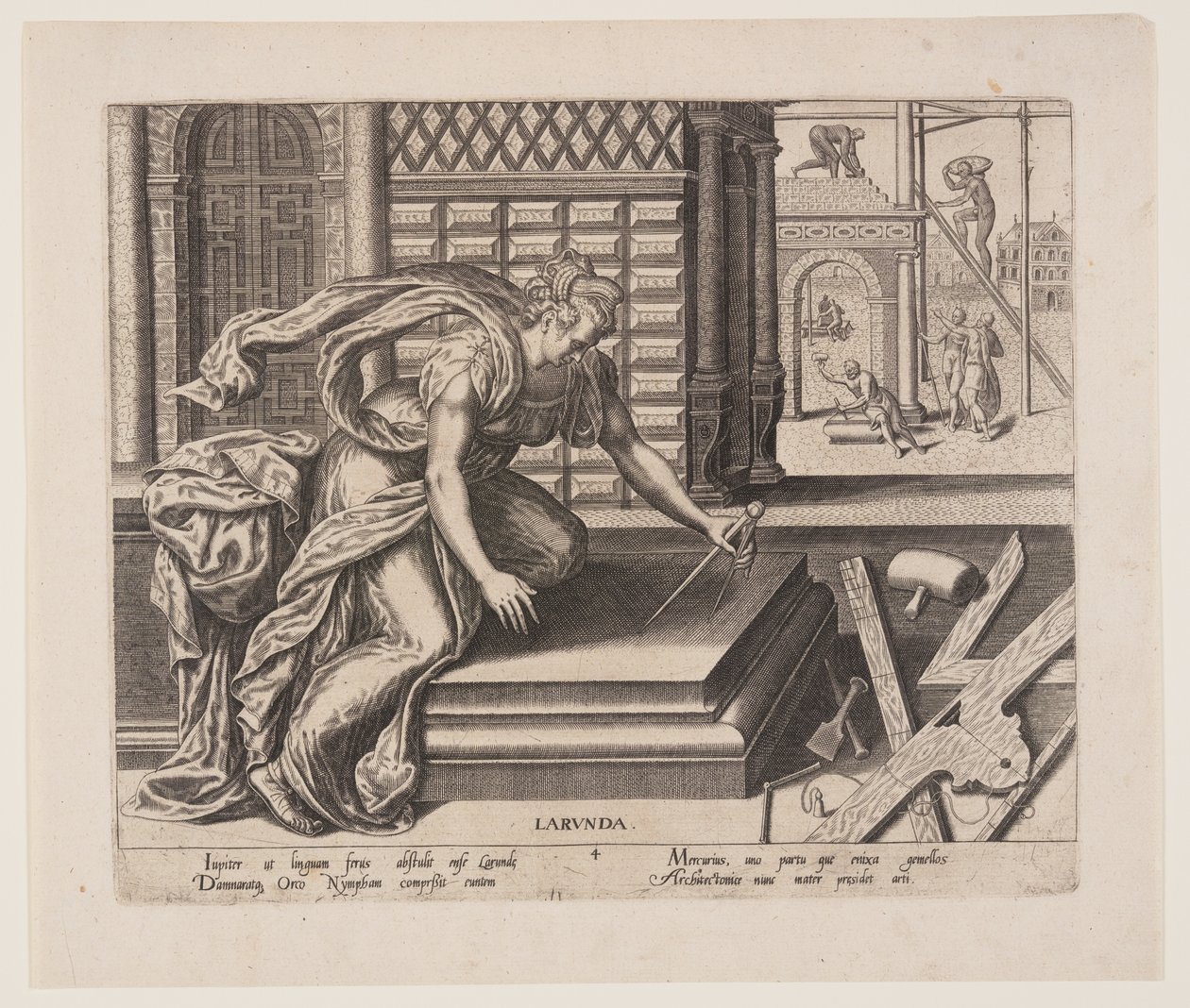 Larunda, aus Die Berufe von Philips Galle