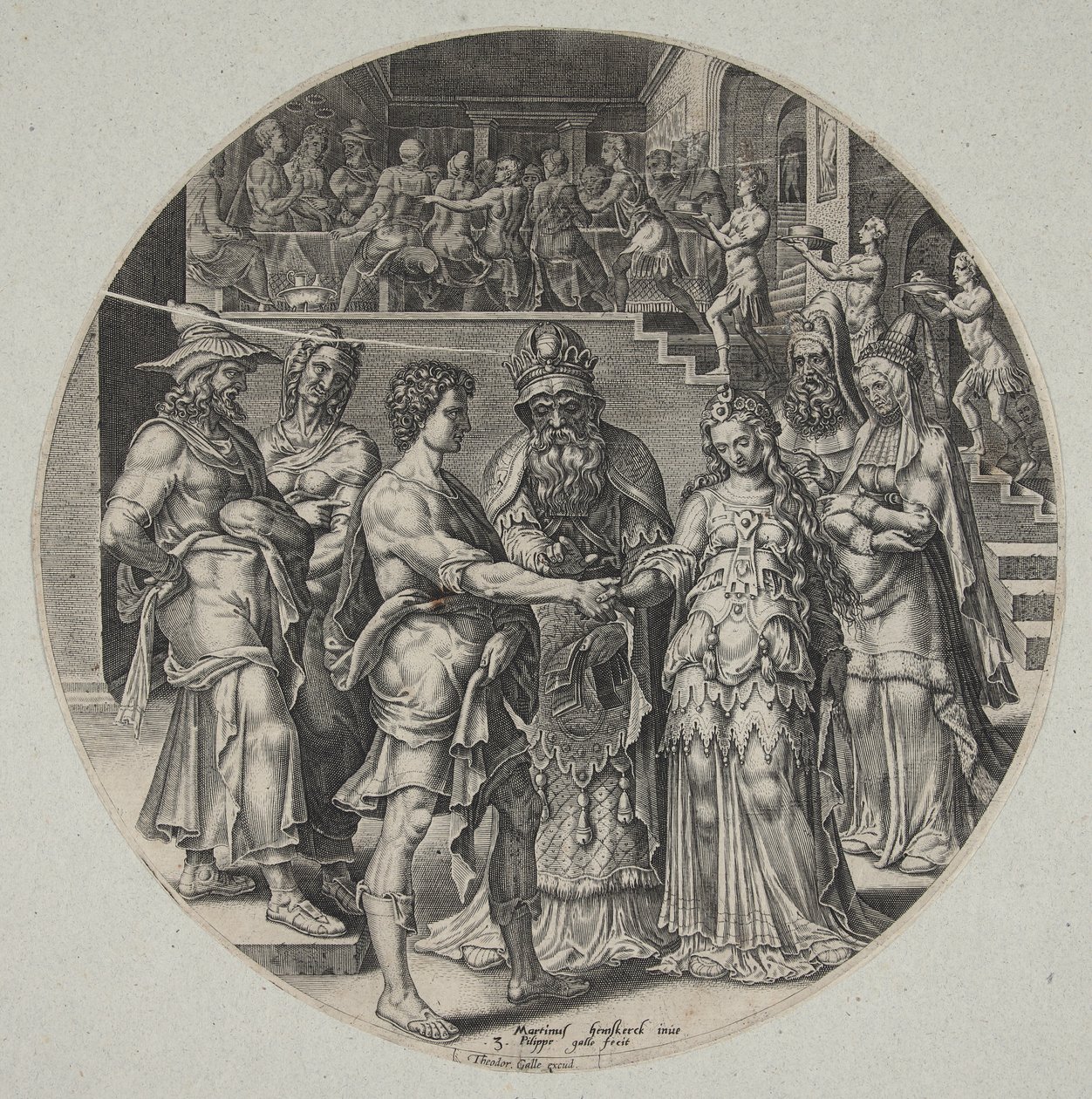 Die Hochzeit von Samson und der Philisterin von Philips Galle