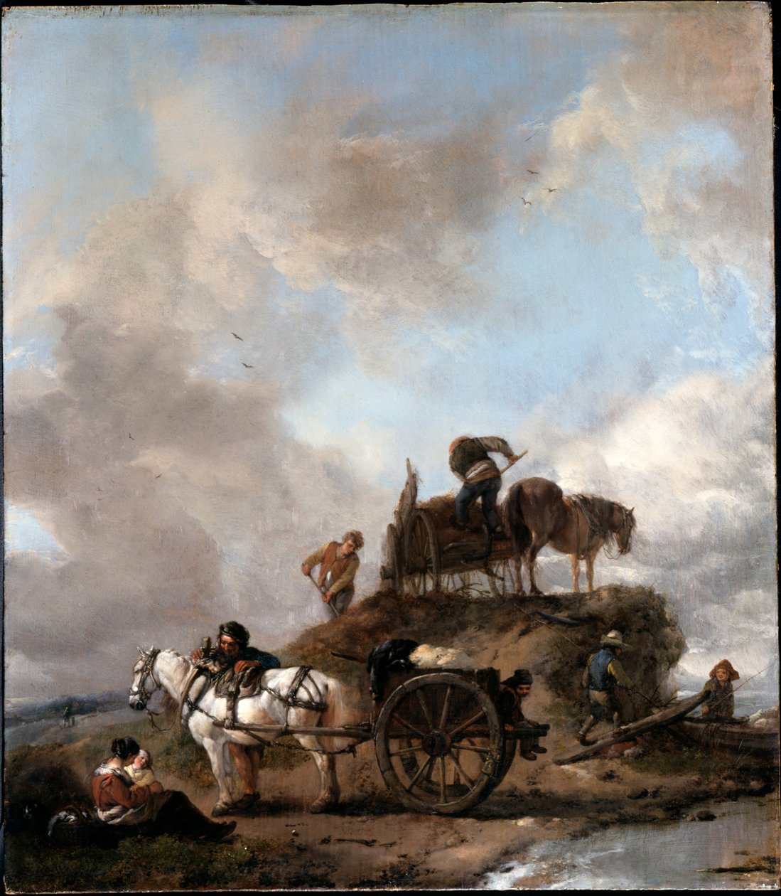 Bauern auf den Feldern: Heuernte von Philips Wouwerman