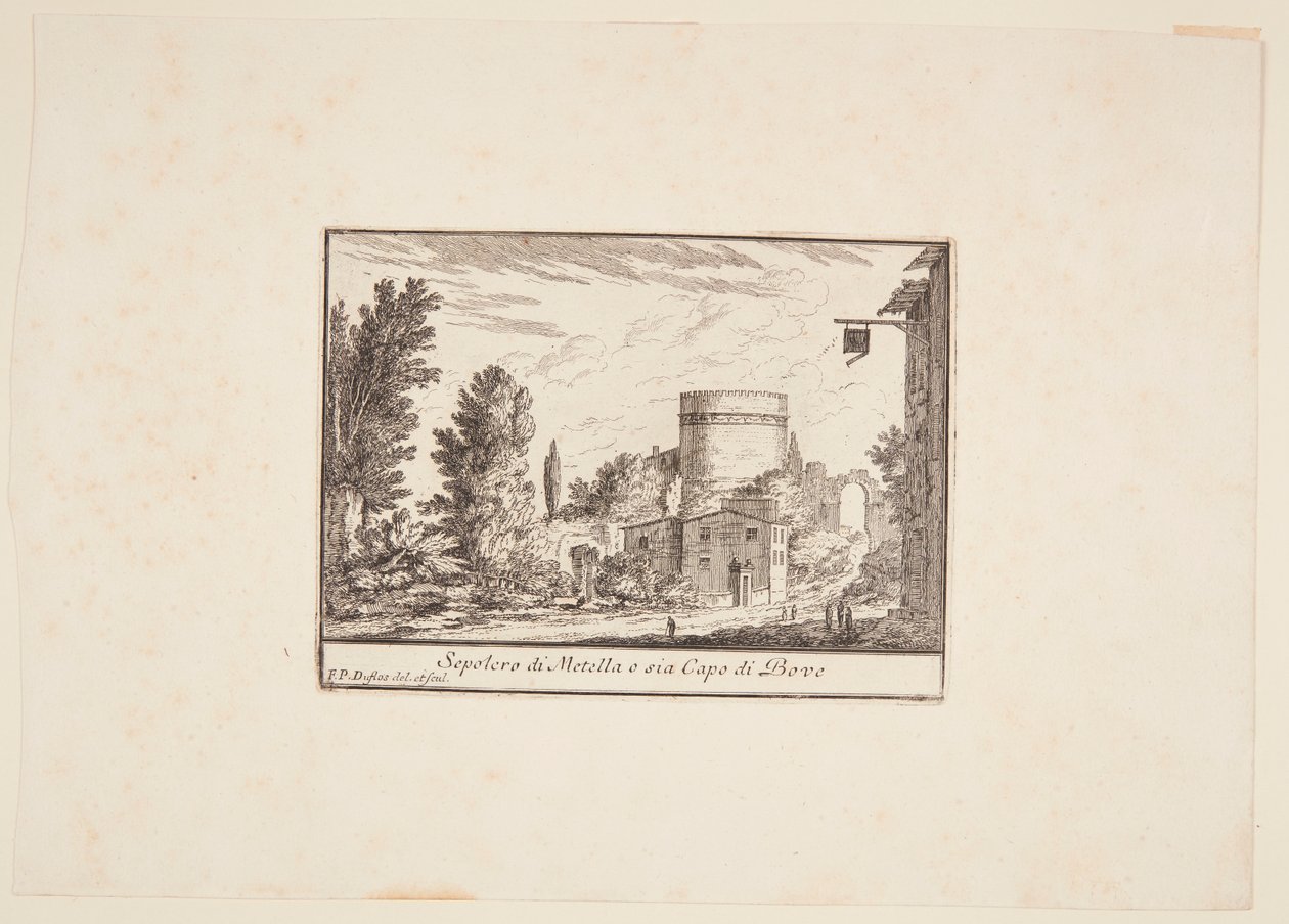 Sepolcro di Metella o sia Capo di Bove von Philothée Francois Duflos