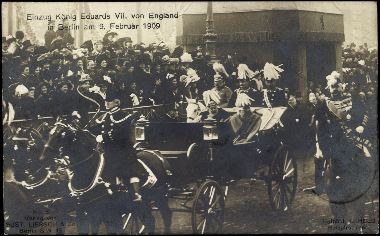König Eduard VII. von England in Berlin, 9. Februar 1909 von Photographer German