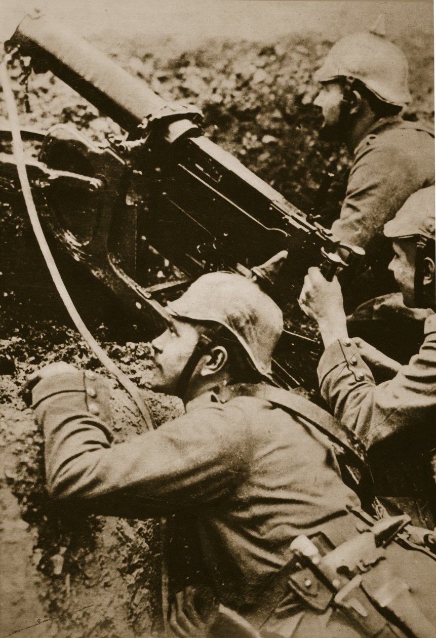 Maschinengewehr, betreut von Photographer German