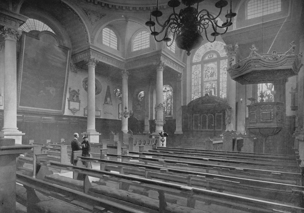 Kirche St. Stephan, Walbrook, City of London, ca. 1890-1911 von Pictorial Agency