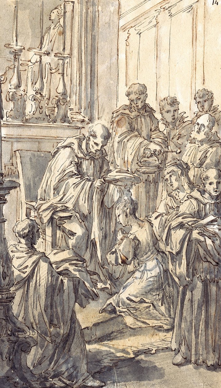 Die Weihe der heiligen Juliana Falconieri von Pier Leone Ghezzi