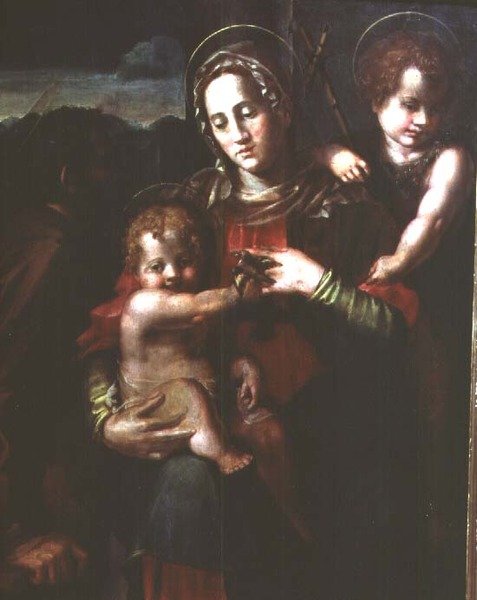 Madonna und Kind mit dem kleinen St. Johannes dem Täufer von Pier Francesco Foschi