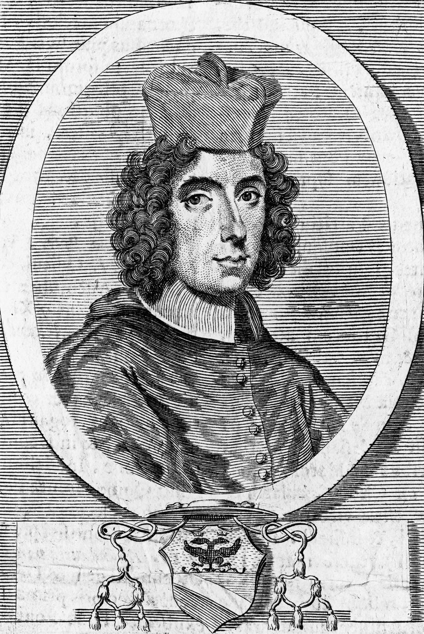 Porträt von Giambattista Rubini (1642-1707), italienischer Kardinal und Bischof, Gravur von Blaise Nicolas Le Sueur