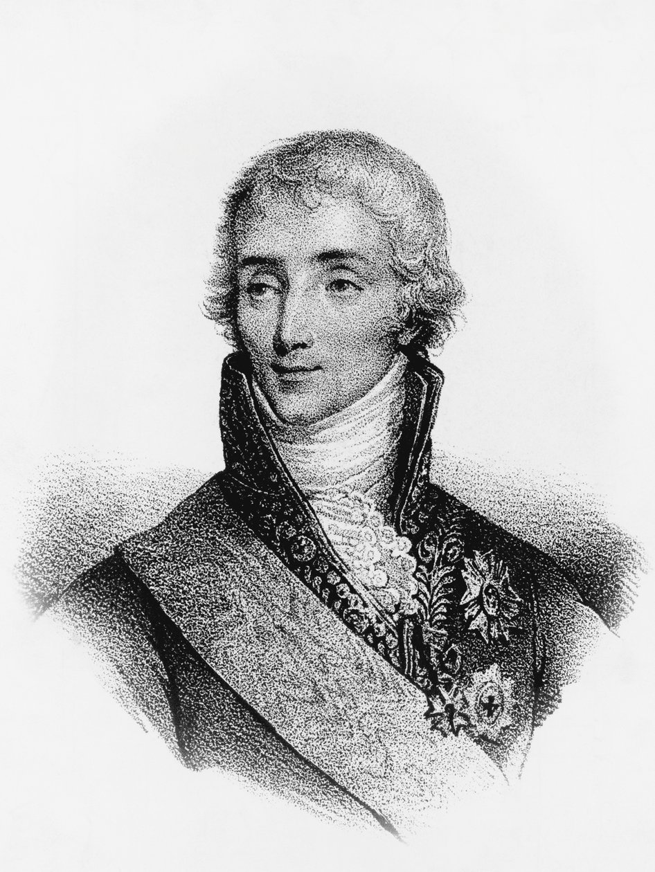 Porträt von Joseph Fouché (1759-1820), französischer Staatsmann und Polizeiminister unter Napoleon I., Kupferstich von Blaise Nicolas Le Sueur