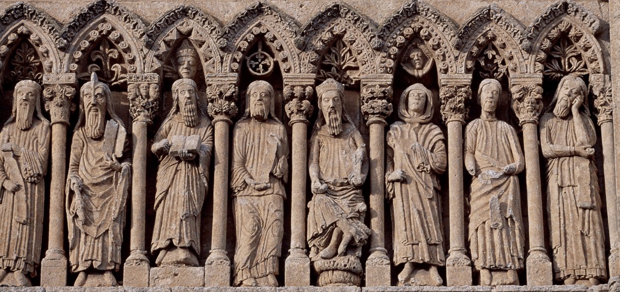 Spanien, Kastilien und León, Kathedrale Santa Maria, Fries mit alttestamentlichen Figuren von Blaise Nicolas Le Sueur
