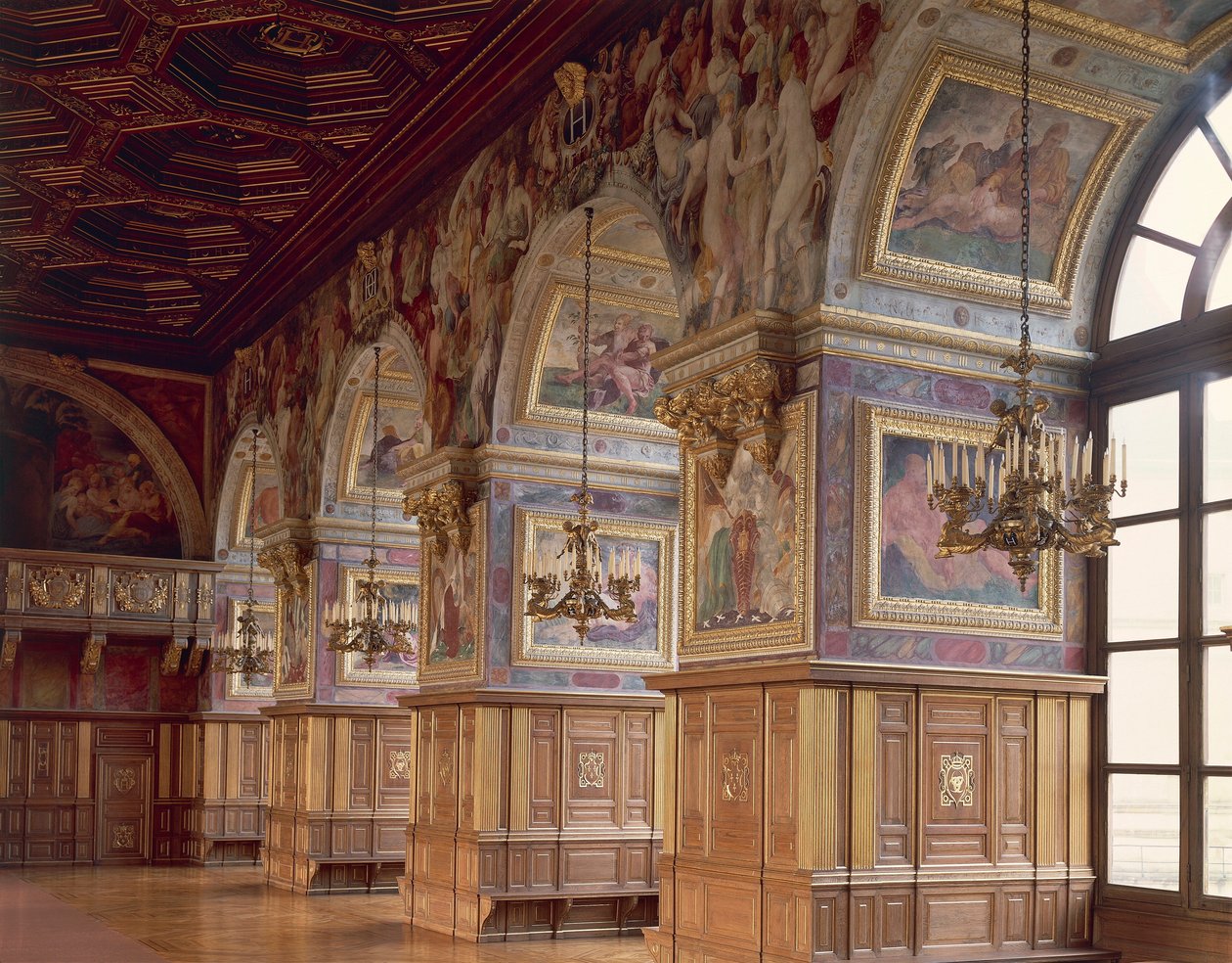 Der Ballsaal, Schloss Fontainebleau, Frankreich von Blaise Nicolas Le Sueur