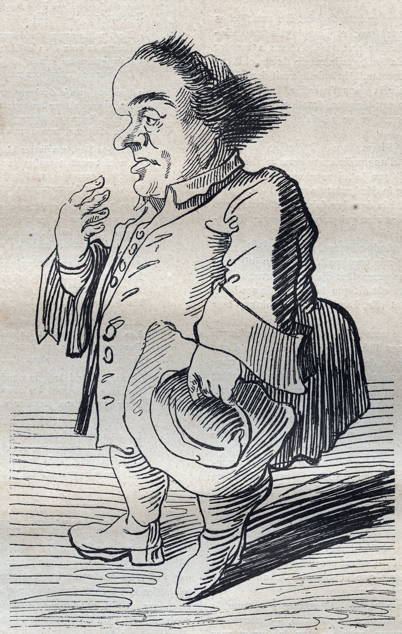 Ein tiefer Denker - Karikatur von Pier Leone Ghezzi (1674-1755) - 1740 von Pier Leone Ghezzi