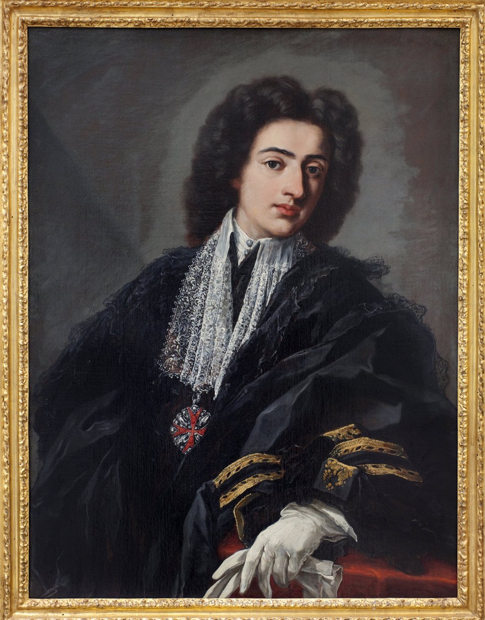 Porträt von Carlo Albani. Gemälde von Pier Leone Ghezzi (1674-1755), um 1708. Italienische Kunst des 18. Jahrhunderts. Staatsgalerie, Stuttgart (Deutschland). von Pier Leone Ghezzi