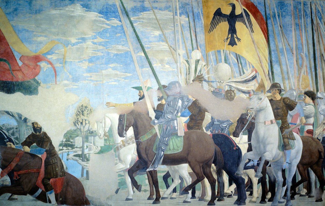 Detail aus der Legende vom Wahren Kreuz, Sieg von Konstantin von Piero della Francesca