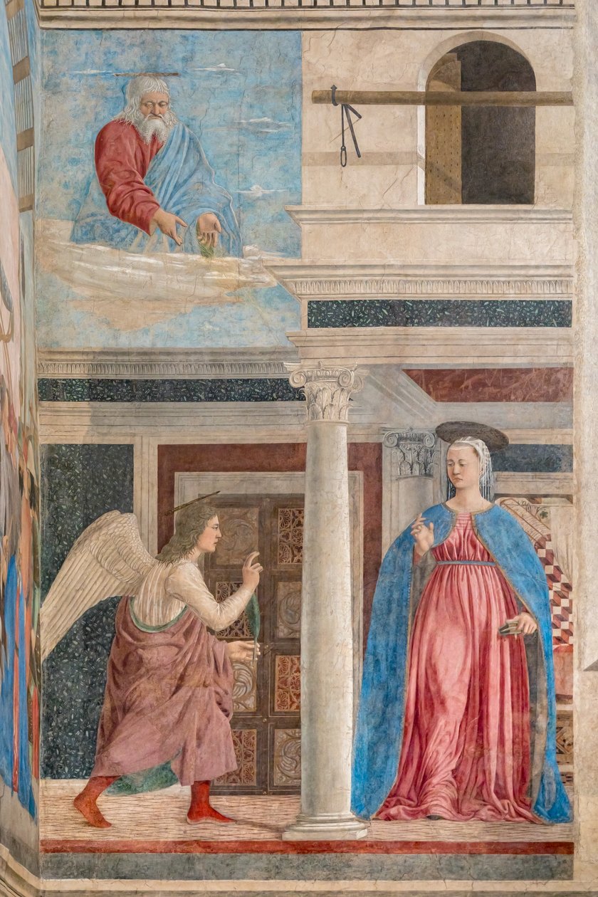 Die Verkündigung (Detail) von Piero della Francesca