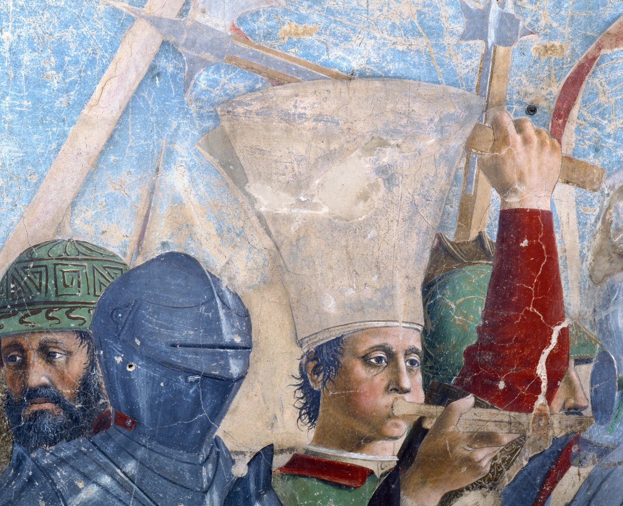 Die Legende vom Wahren Kreuz, die Schlacht von Heraklius und Chosroes (Detail) von Piero della Francesca