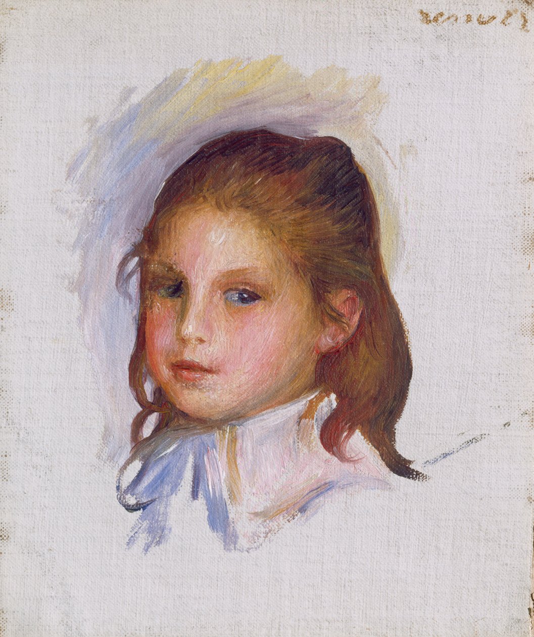 Kind mit braunen Haaren von Pierre Auguste Renoir