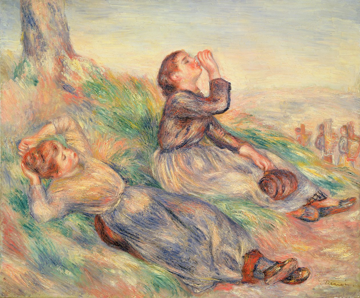 Weinleser ruhen, 1884 von Pierre Auguste Renoir