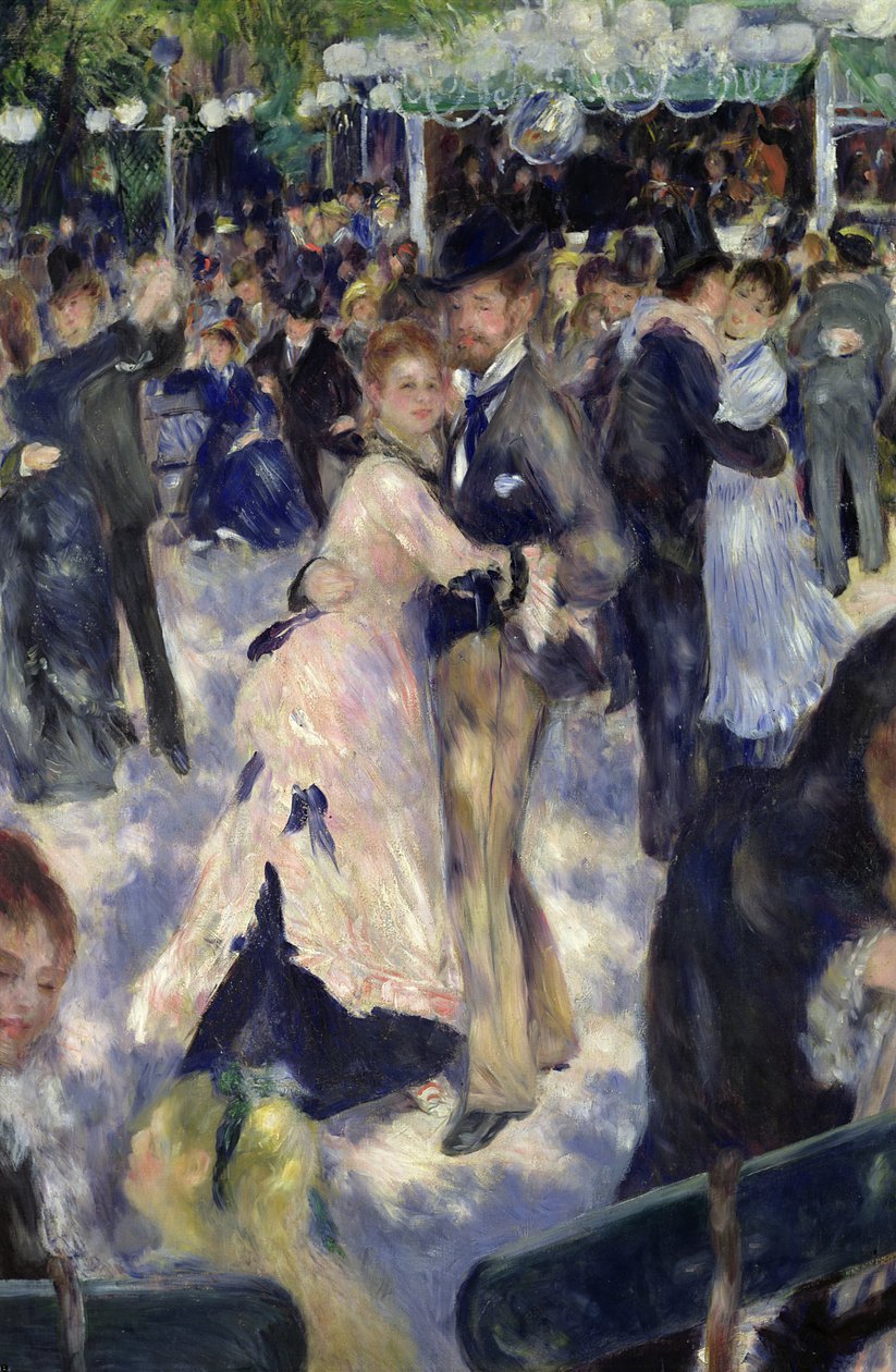 Le Moulin de la Galette, Detail der Tänzer, 1876 von Pierre Auguste Renoir