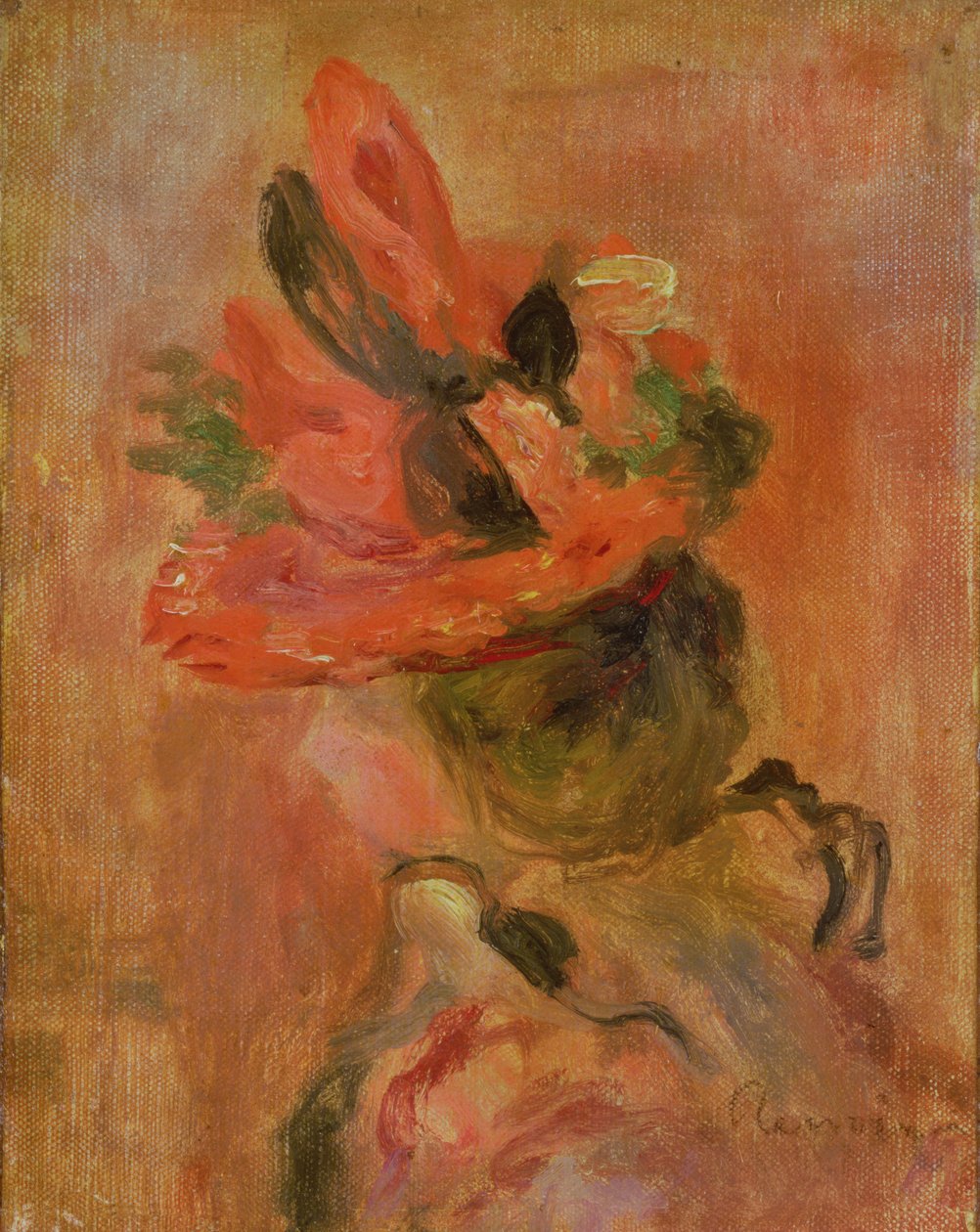 Frau mit Hut von Pierre Auguste Renoir