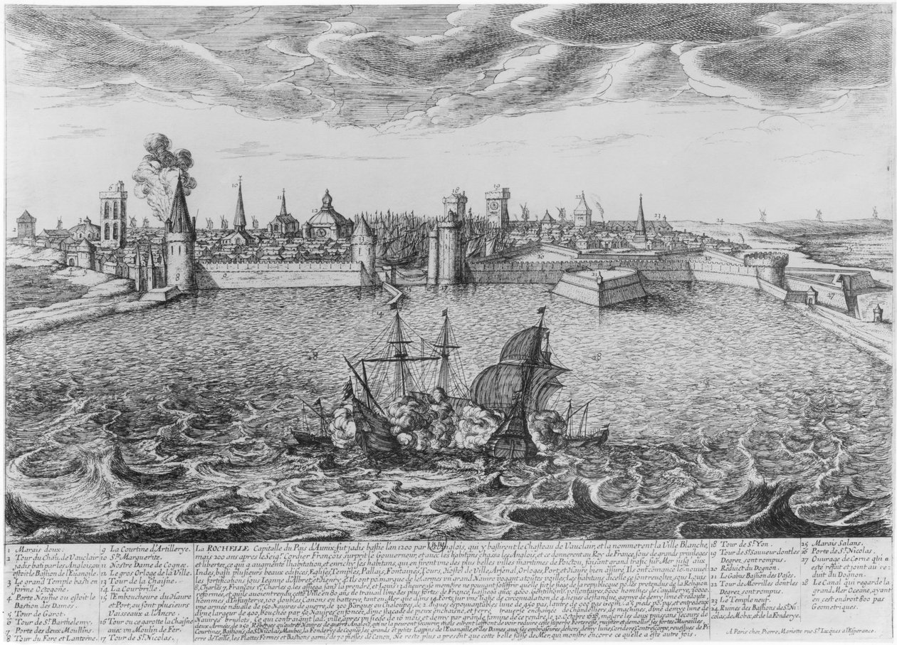 Ansicht von La Rochelle von Pierre Jean Mariette